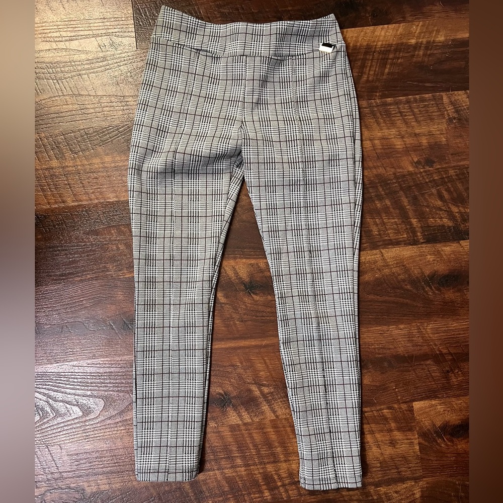 Jaclyn Smith Gray Glen Plaid Dress Pants